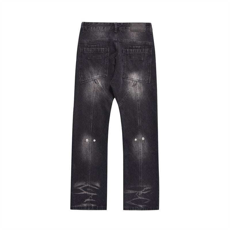 Men Jeans Inkjet Stitching Trousers