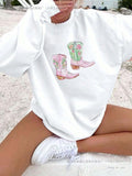 Casual Womans Hoodies Florida Palm Beach Printing Pullovers