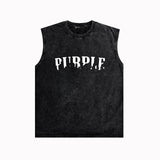 Purple Brand Distressed Tank T Shirts Distressed Sleeveless T-shirt Vest