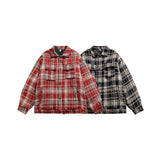 Unisex Coat Plaid Coat Cold-Proof Warm-Keeping Cotton Clothing