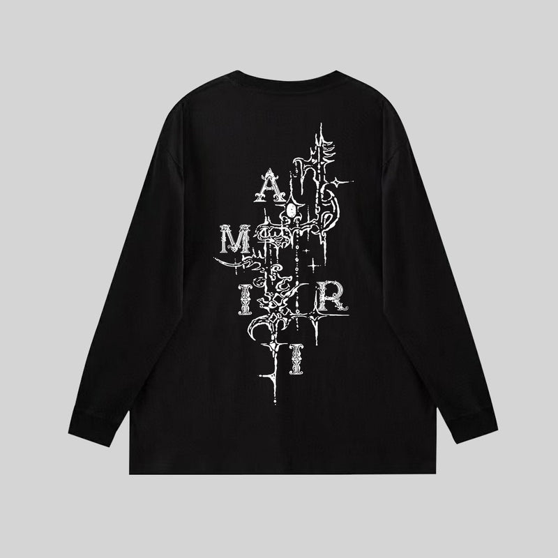 Amiri Sweatshirt AMI Letter Pattern Print Crew Neck Long Sleeve