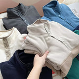 Women Hoodie Polar Fleece Loose Fleece-lined