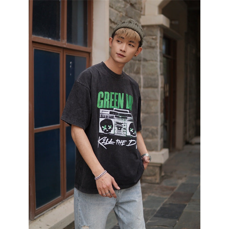 Green Day T Shirt Rock Vintage Loose