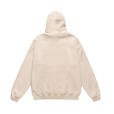 Men Fleece Lined Hoodie Winter Hooded Sweater Men Oversize Letters Printed Loose Long Sleeves