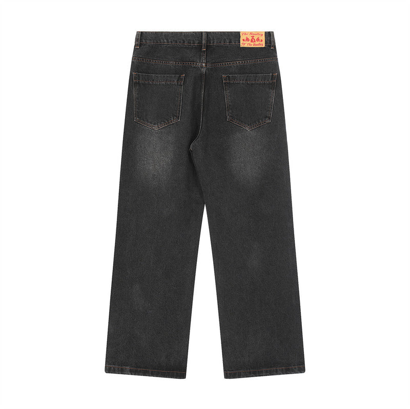 Men Jeans Retro Casual Loose All-Matching