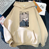 Anime Chainsaw Man Power Kawaii Print Plus Size Hoodie Women
