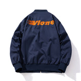 Mens Vintage Jackets Letter Embroidery Loose Baseball Flight Suit