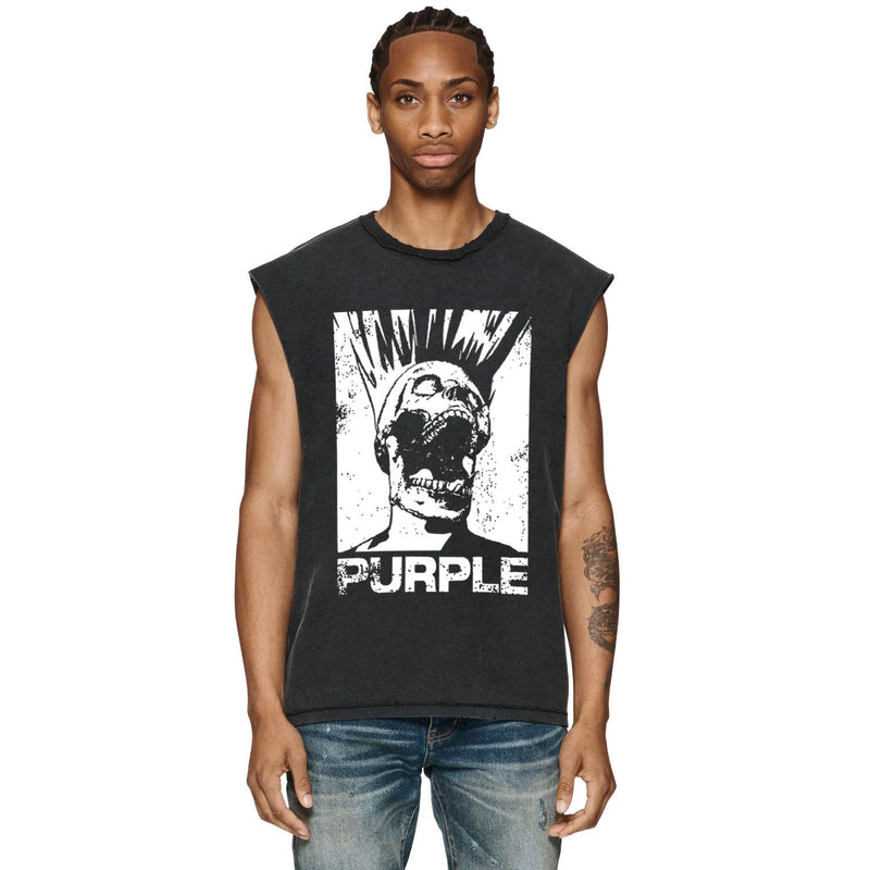 Purple Brand Distressed Tank T Shirts Distressed Sleeveless T-shirt Vest