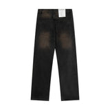 Men Jeans Retro Inkjet Loose Casual