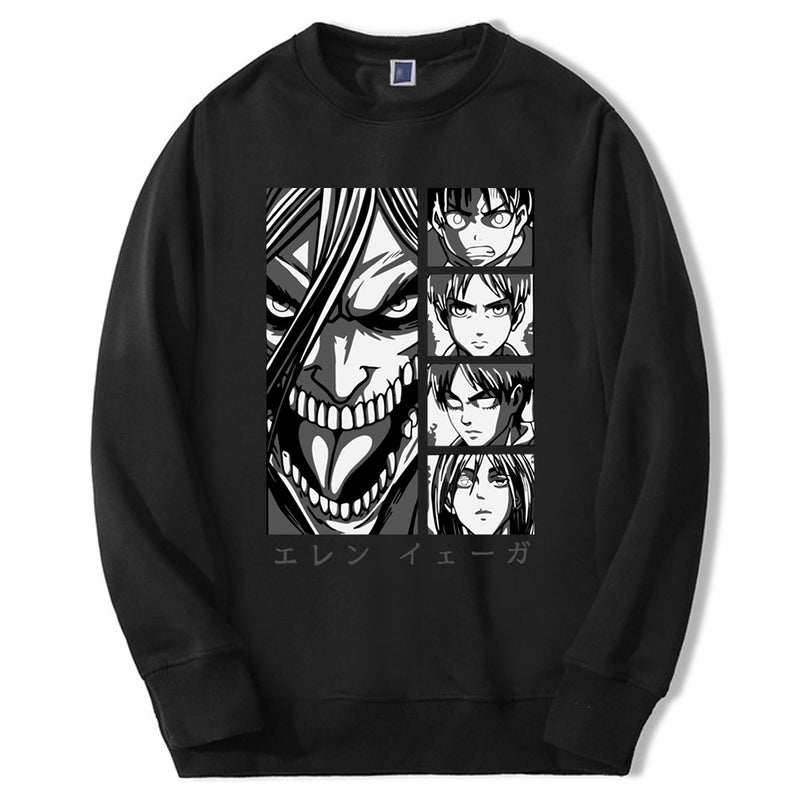 Attack On Titan Japan Anime Sweatshirts Hoodie Mens Fashion
