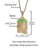 Jewelry hiphop luminous pendant copper inlaid zircon Far East Crosses Egypt Pieces