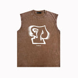 Purple Brand Distressed Tank T Shirts Distressed Sleeveless T-shirt Vest