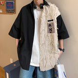 Men Shirts Stitching Summer Fashionable Jacket