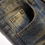 Men Jeans Indentation All-Match Loose