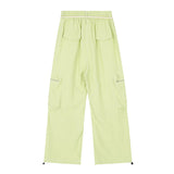 Cargo Pants Silk Drape Multi-Pocket Slacks