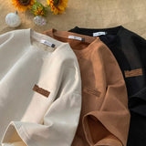 Men's T Shirt Summer Retro Casual Loose Suede