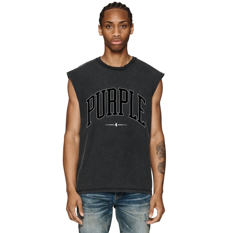 Purple Brand Distressed Tank T Shirts Distressed Sleeveless T-shirt Vest