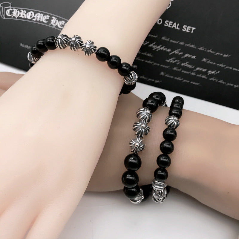 Chrome Heart Bracelet Obsidian Bracelet
