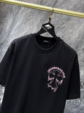 Chh Chrome Hearts T Shirts Summer Sanskrit Patch Embroidery Casual Sports Short Sleeve T-Shirt