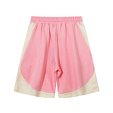 Men Shorts Stitching Shorts Printed Summer Loose Sports