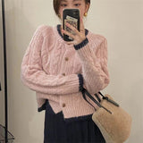 Women Knitted Cardigan Short Coat Sweater
