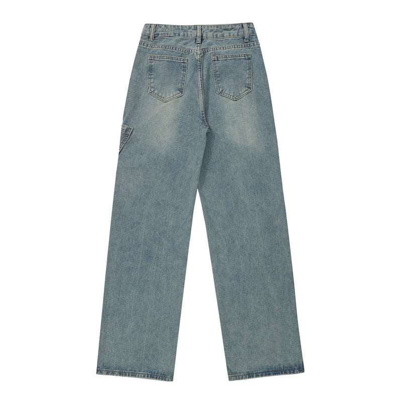 Men Jeans Trousers Loose Casual Fashion