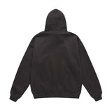 Men Fleece Lined Hoodie Autumn and Winter Hooded Sweater Male Letter Printed Long Sleeve Loose Pullover