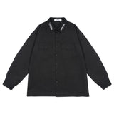 Men Long Sleeve T Shirt Men's Embroidered Letter Long Sleeve Shirt Shirt Coat