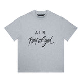 Fog Essentials T Shirts Summer FOG Double Line Joint Letter Crew Neck Short Sleeve