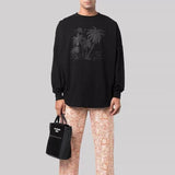 Palm Angels Jacket Foam Floral Print Long Sleeve Pullover Men and Women
