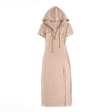 Women's Dresses Slim-Fit Hood Sheath Dress