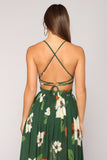 Valentine's Day Dress Spring and Summer Print Chiffon Backless Sleeveless Sling