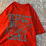 Respect The Locals Shark Printing Tshirt Breathable Street