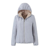 Women Cotton Coat Fleece Hooded Jacket Warm Leisure Fashion