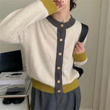 Women Knitted Cardigan Vintage Soft Glutinous Sweater