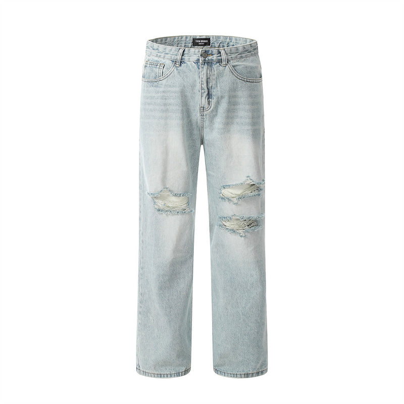 Men Jeans Hole Hip Hop Loose