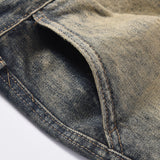 Men Jeans Ripped Distressed Loose