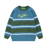 Women Sweater Sweet Cool Love Gradient Jacquard Knitted Sweater