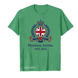Inspired by Queen's Platinum Jubilee 2022 Elizabeth 70 Years T-shirt Printed round Neck Short Sleeve T-shirt