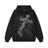 Vintage Hoodie Sacred Mountain Cross American Vintage Hooded Print Crew Neck Sweater