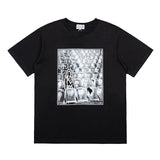C.e t shirts reflective cinema pattern round neck pullover short sleeve men and women