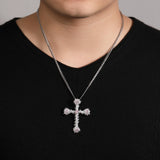 Jewelry Cross Pendant Necklace Copper Gold Plated Diamond Necklace Crosses Spectrum St. Valentine's Royalty