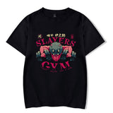 Printed Washed Tshirt Anime Demon Slayer Cotton Men Vintage