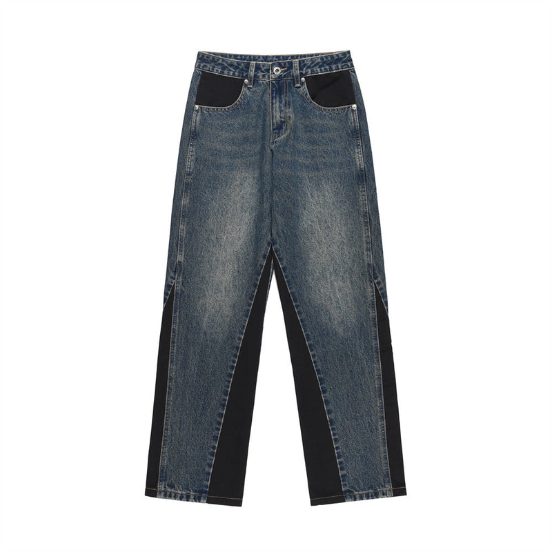 Men Jeans Stitching Trendy Leisure