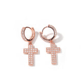 Earrings Zircon 'Cross' Earrings Spectrum Crosses