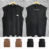 Purple Brand Distressed Tank T Shirts Distressed Sleeveless T-shirt Vest