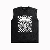 Purple Brand Distressed Tank T Shirts Distressed Sleeveless T-shirt Vest