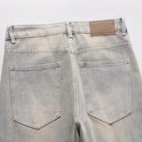 Men Jeans Loose Hole Versatile Distressed