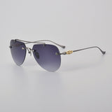 CHH Chrome Hearts Glasses Versatile Frameless Double Beam Ultra Light Toad Myopia Glasses Frame