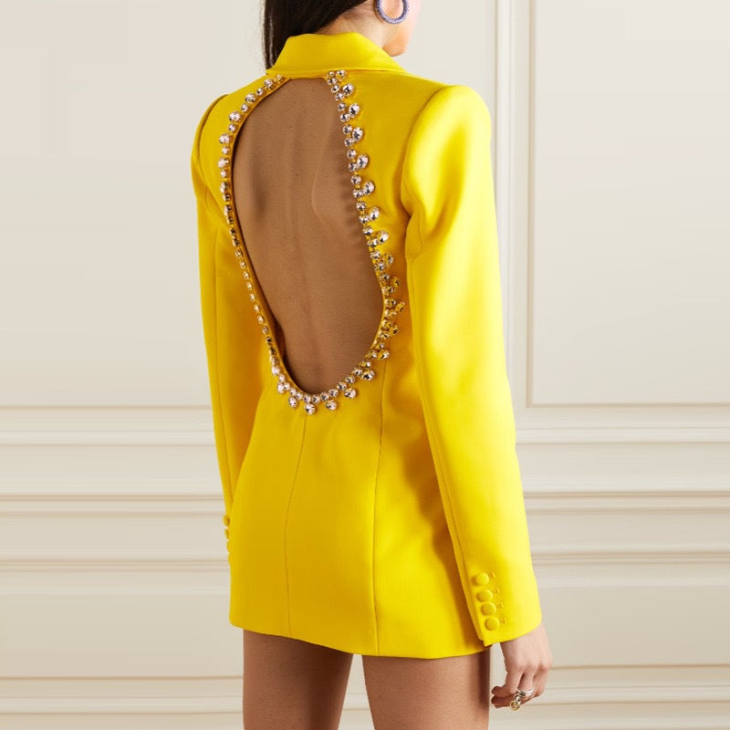 Women Haute Couture Dresses Fashion Diamond Suit Gown